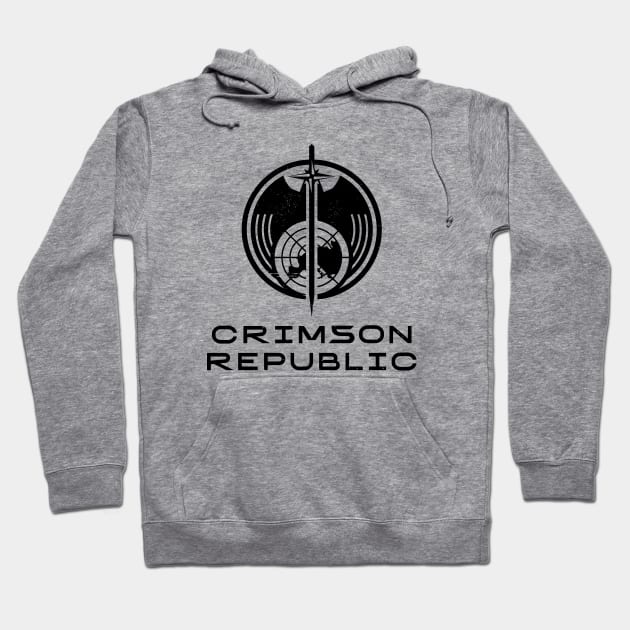 Crimson Republic Hoodie by BadCatDesigns